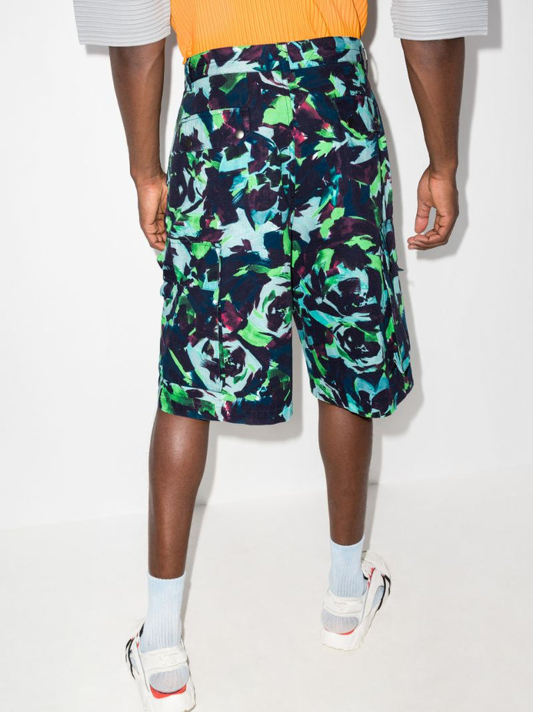 Floral Printed Cargo Shorts