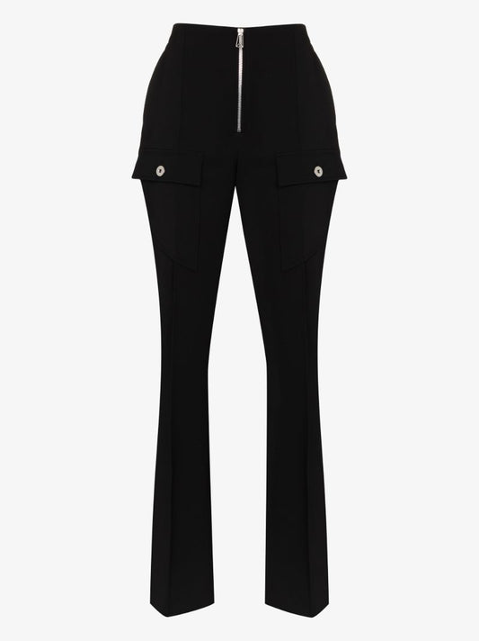 Slim Leg Wool Trousers
