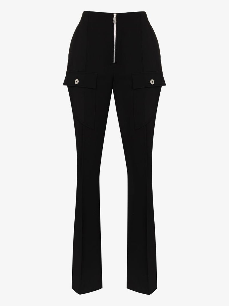 Slim Leg Wool Trousers
