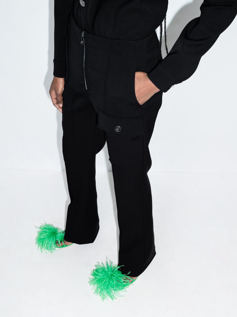 Slim Leg Wool Trousers