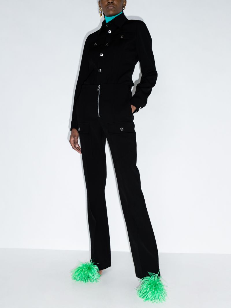 Slim Leg Wool Trousers