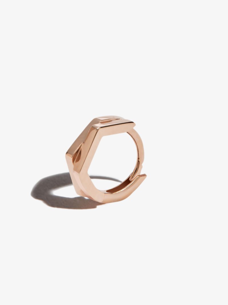 18k Rose Gold Antifer Hoop Earring