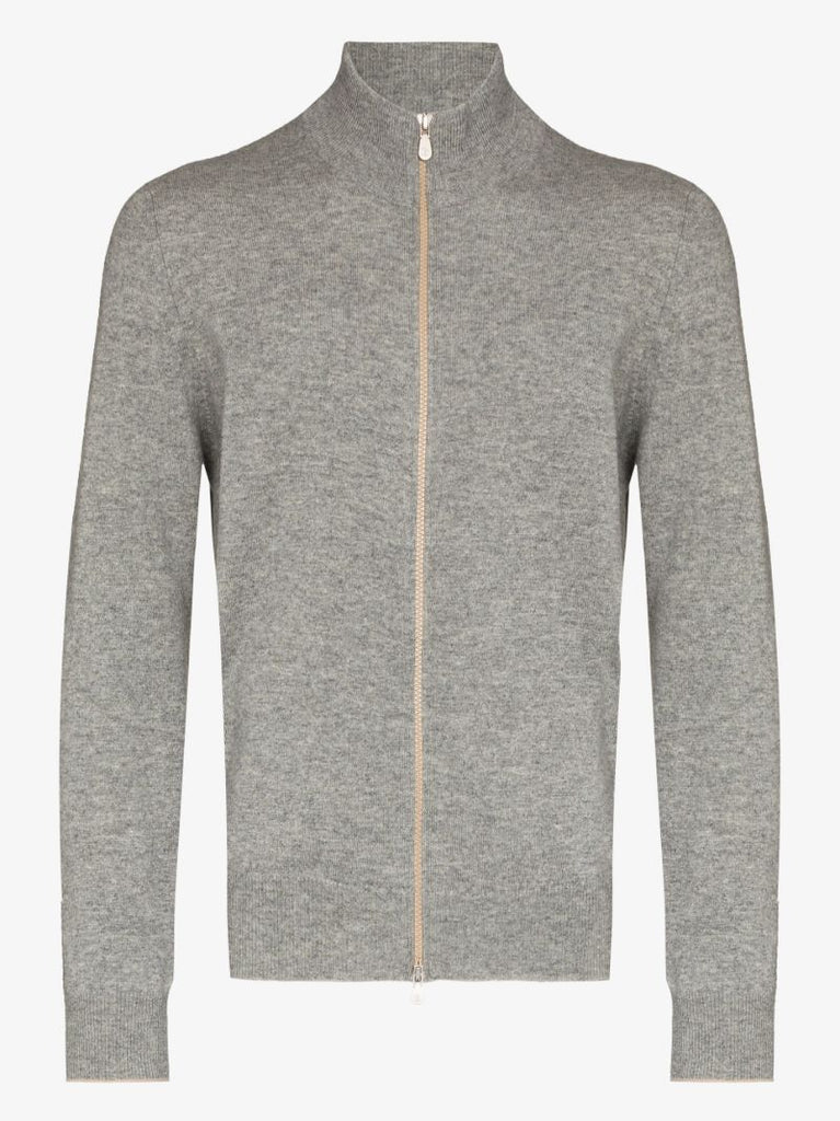 Zip-up Wool Sweater
