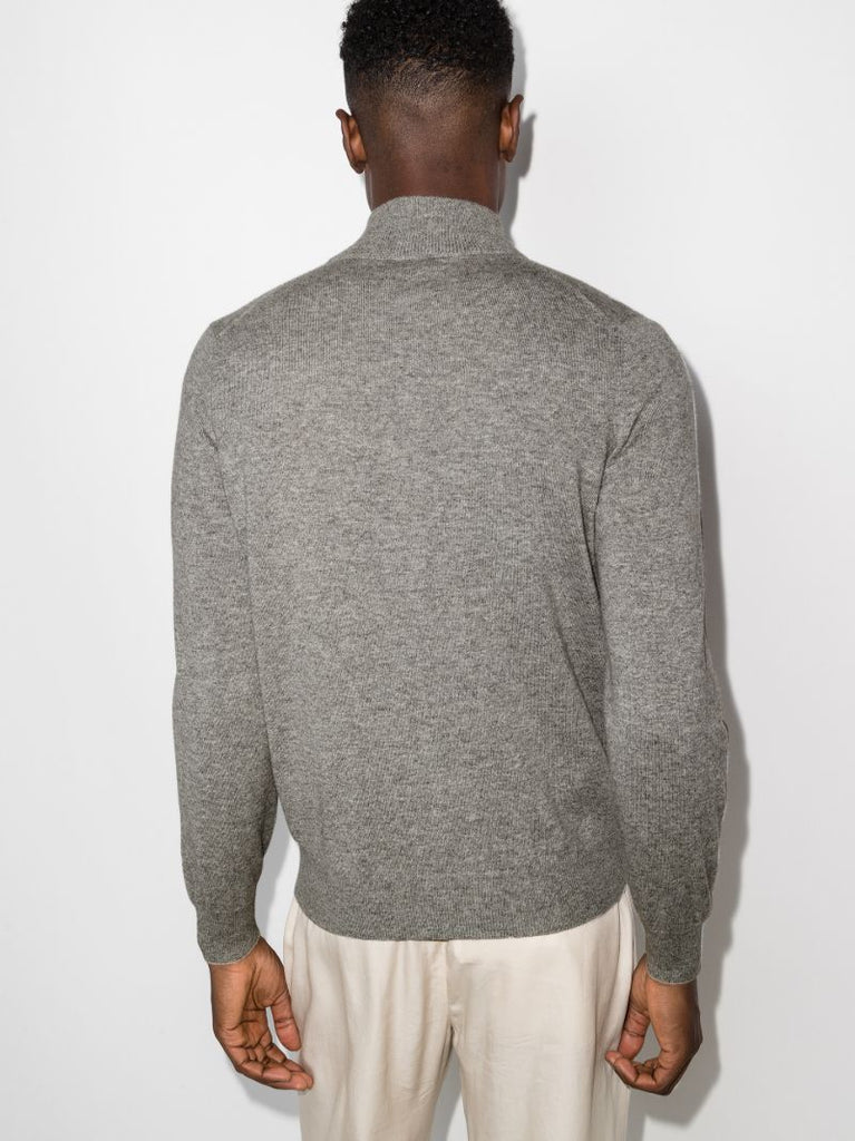 Zip-up Wool Sweater