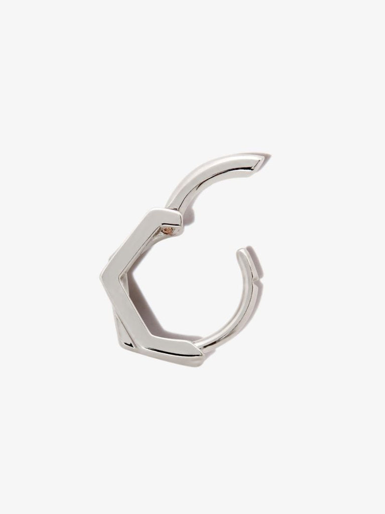 18k White Gold Antifer Hoop Earring