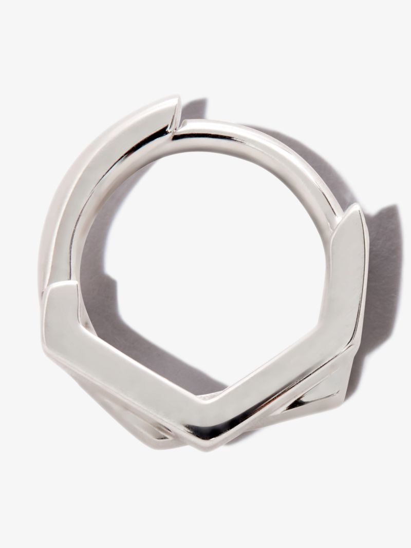 18k White Gold Antifer Hoop Earring