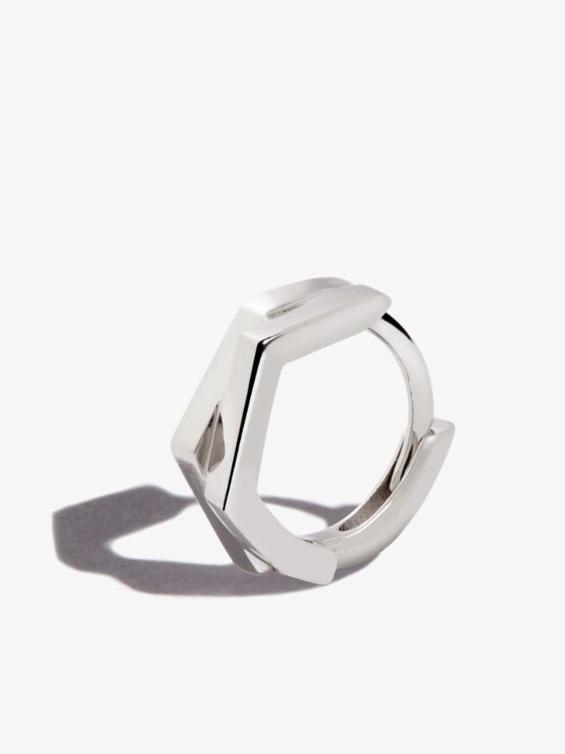 18k White Gold Antifer Hoop Earring