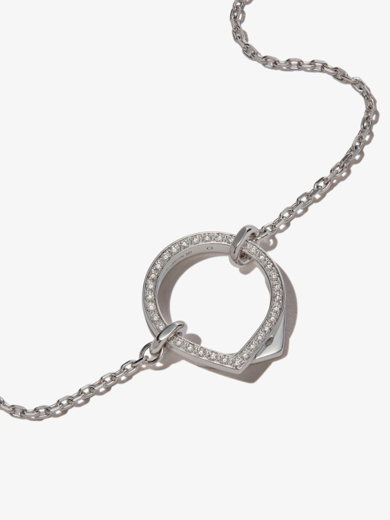 18k White Gold Antifer Diamond Bracelet