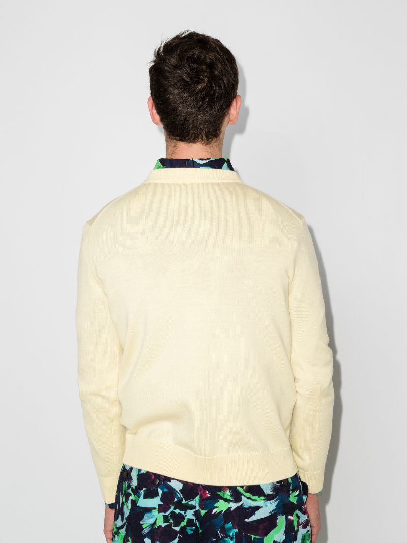 Embroidered Logo Wool Sweater