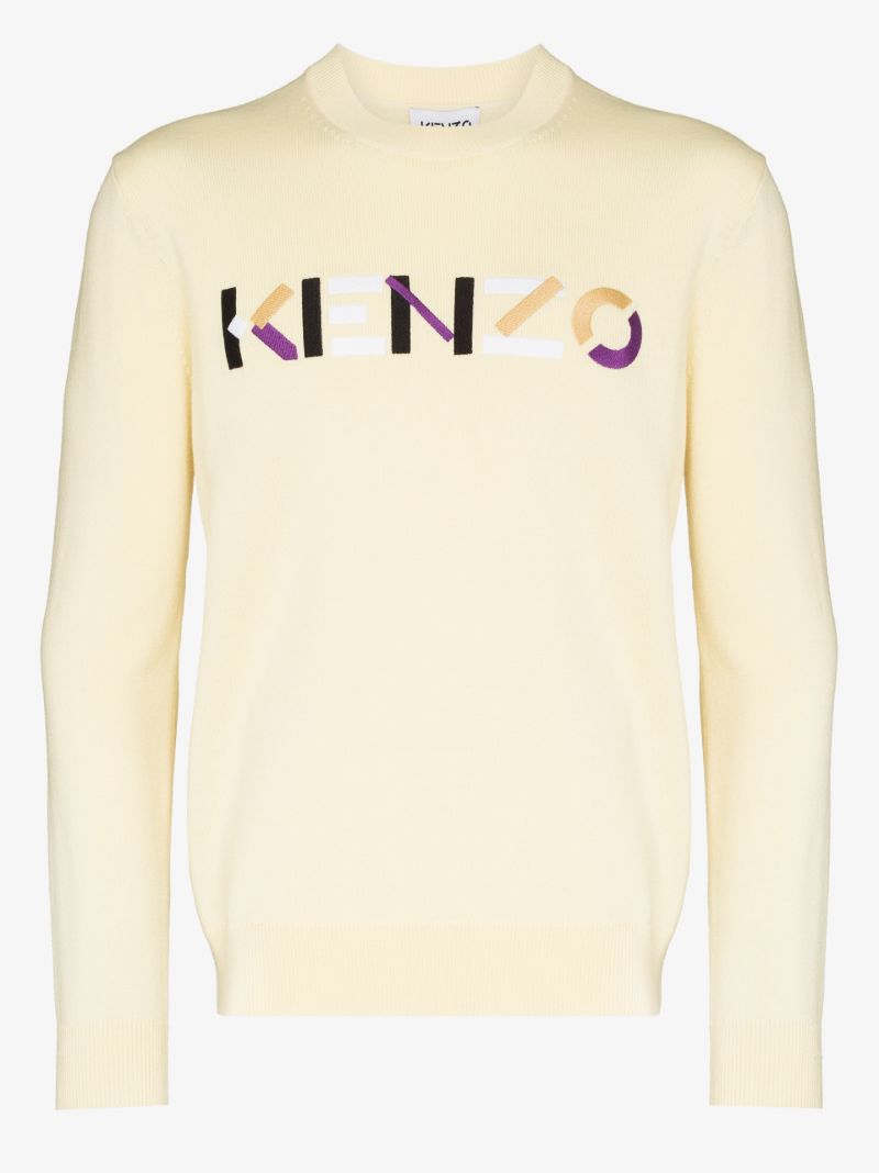 Embroidered Logo Wool Sweater