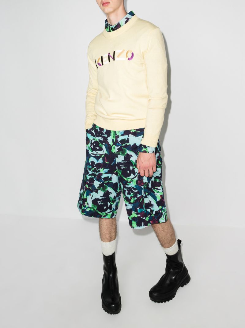 Embroidered Logo Wool Sweater