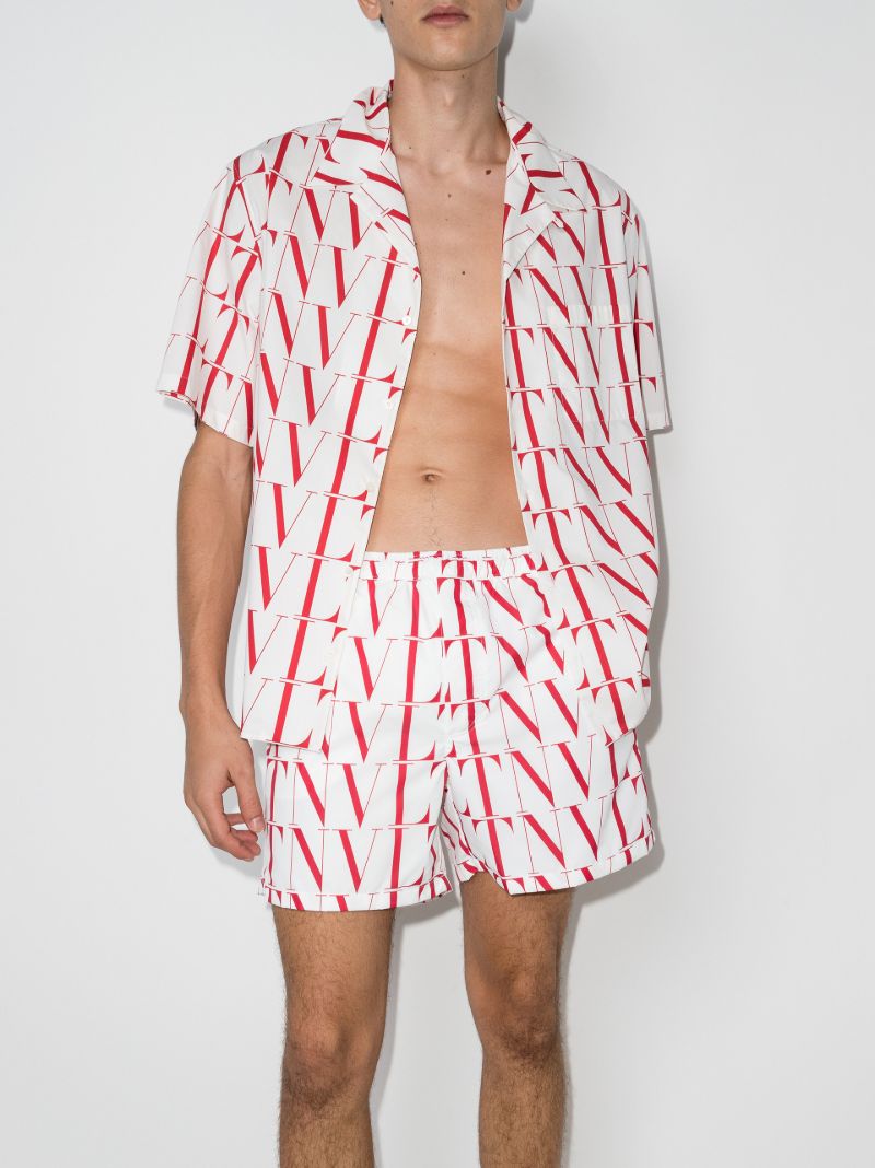 Vltn Times Print Swim Shorts