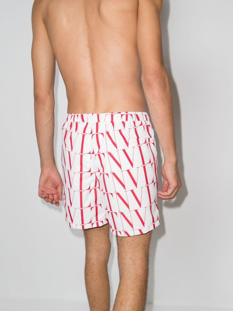 Vltn Times Print Swim Shorts
