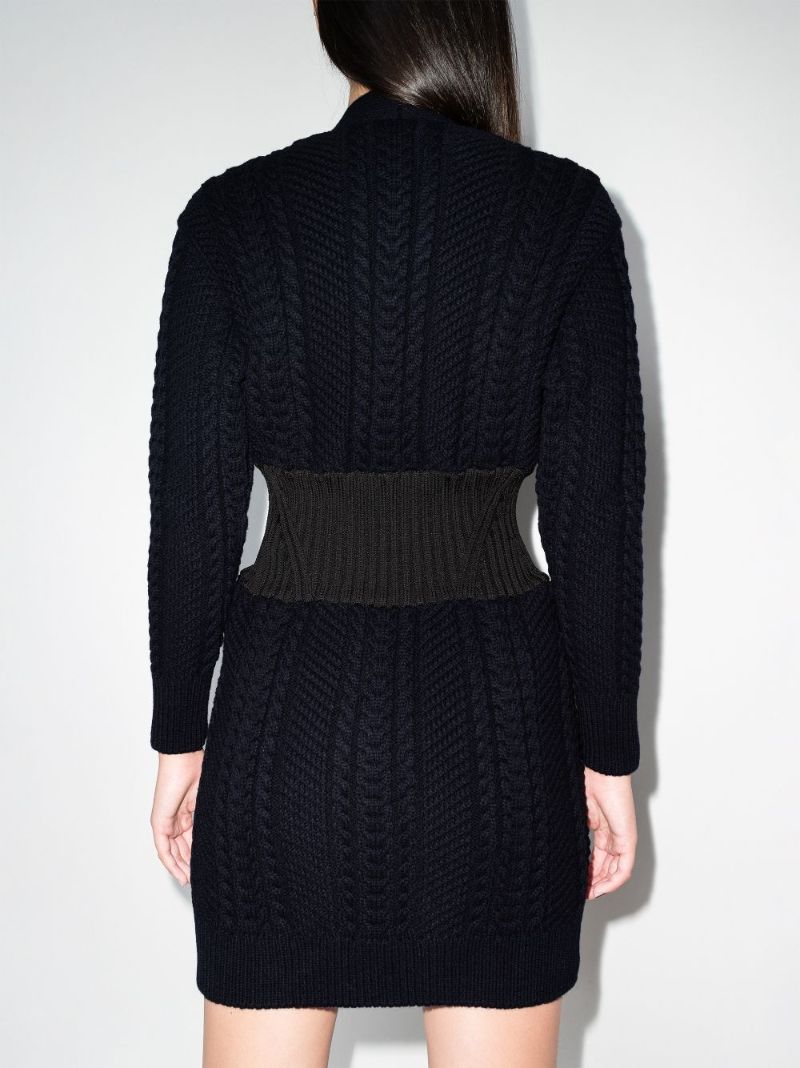 Cable-knit V-neck Cardigan