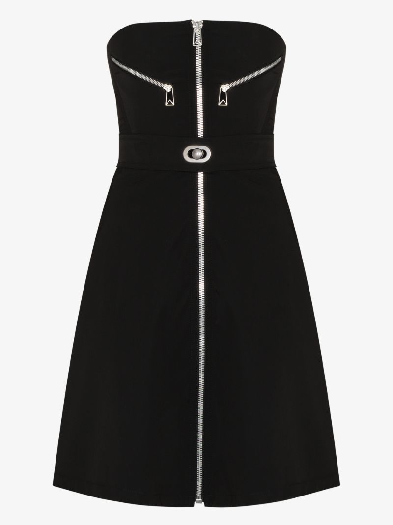 Strapless Zipped Mini Dress