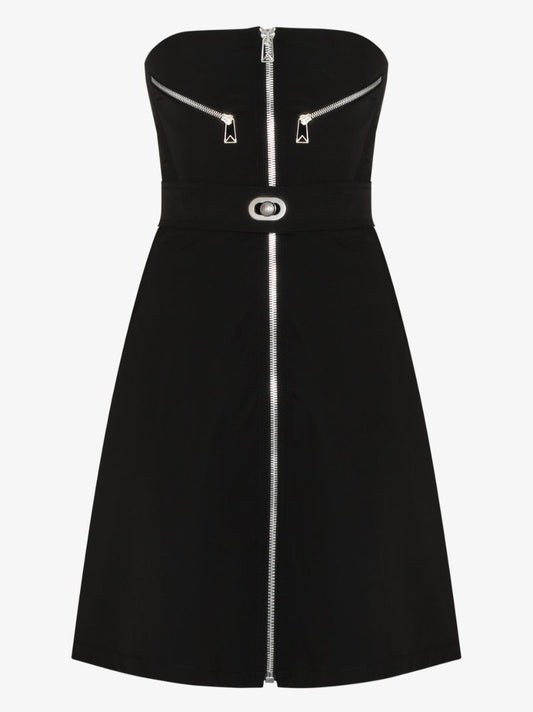 Strapless Zipped Mini Dress