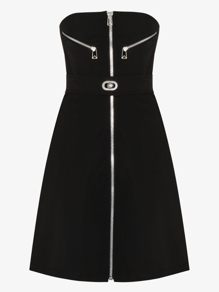 Strapless Zipped Mini Dress