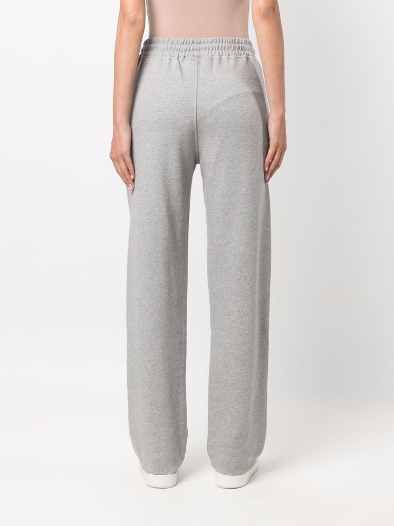 Grey Embroidered-logo Track Pants