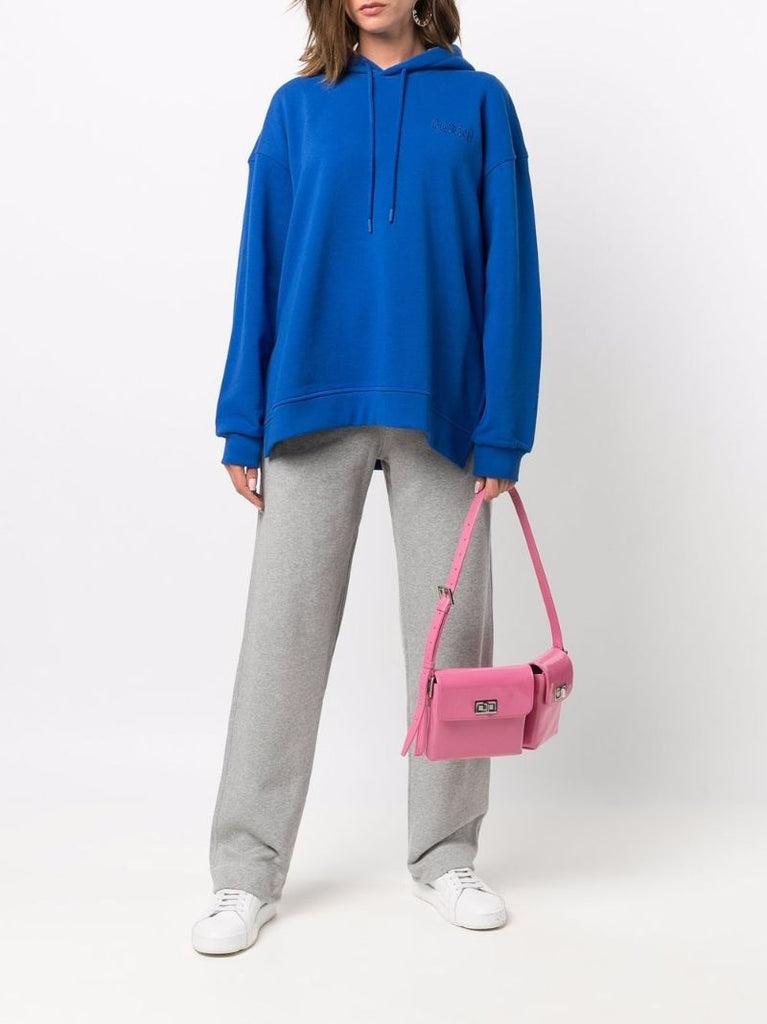Grey Embroidered-logo Track Pants
