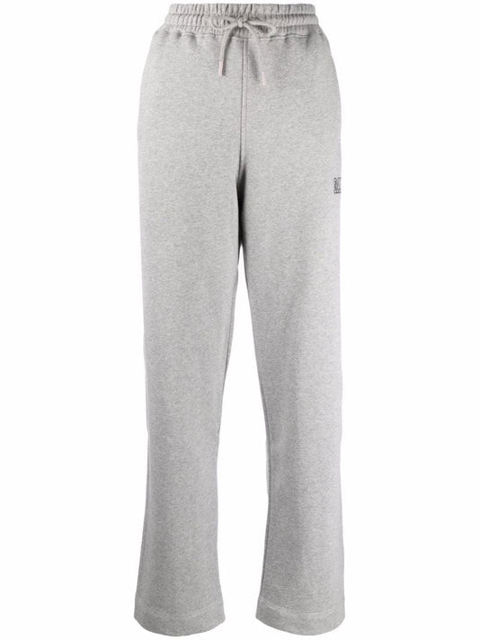 Grey Embroidered-logo Track Pants