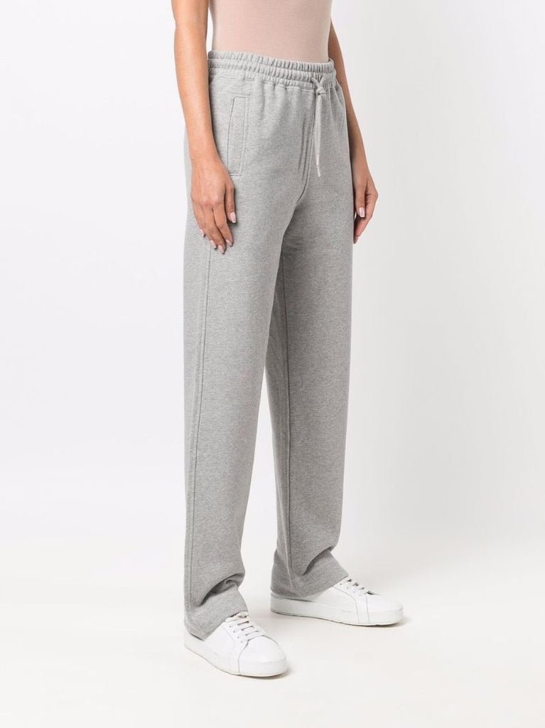 Grey Embroidered-logo Track Pants