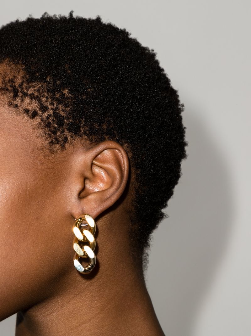Rose Gold-tone Chain Earrings