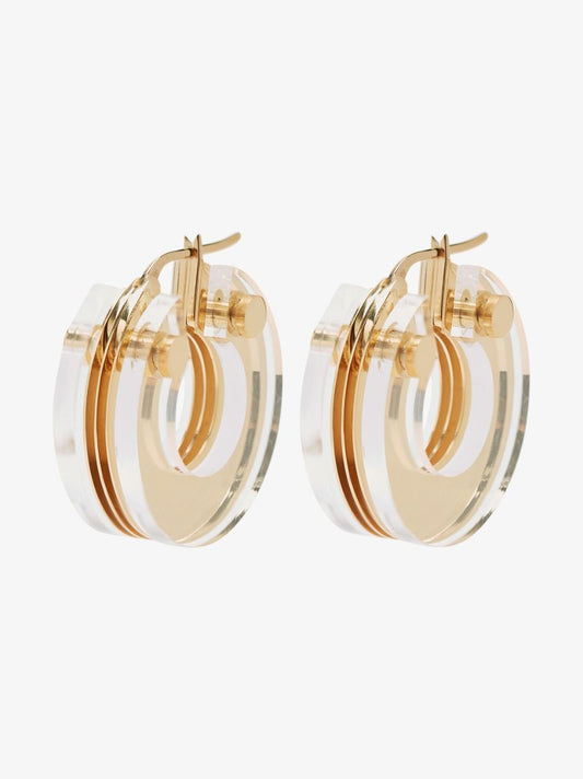 Gold-plated Bolt Hoop Earrings