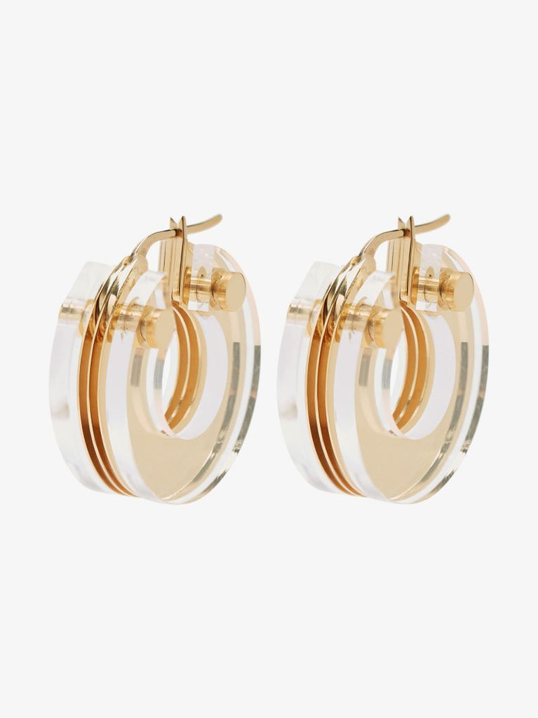 Gold-plated Bolt Hoop Earrings