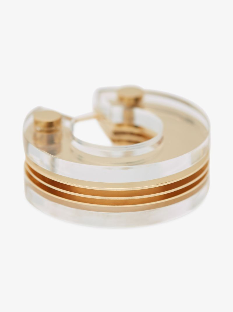Gold-plated Bolt Hoop Earrings