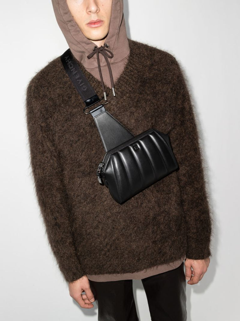 Black Antigona Leather Cross Body Bag