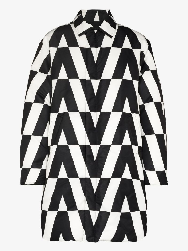 Reversible Optical Valentino Padded Coat