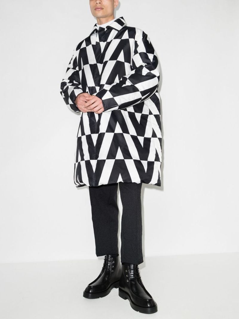 Reversible Optical Valentino Padded Coat