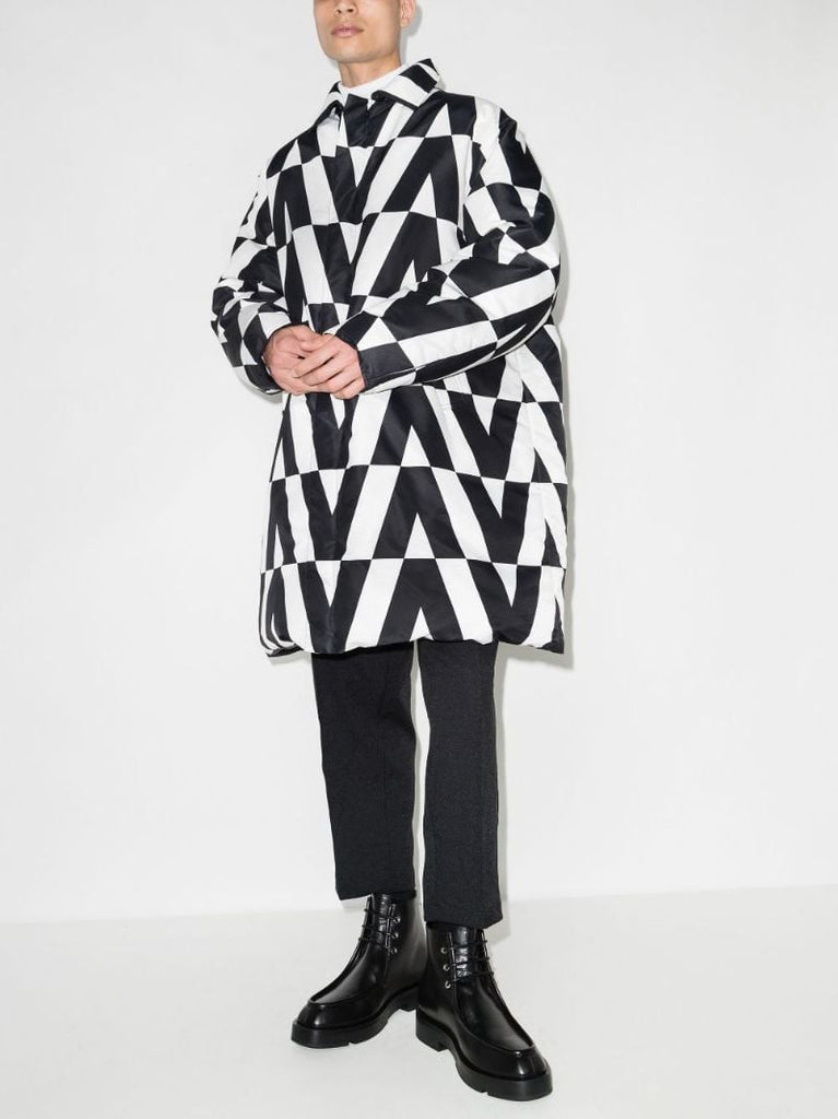 Reversible Optical Valentino Padded Coat