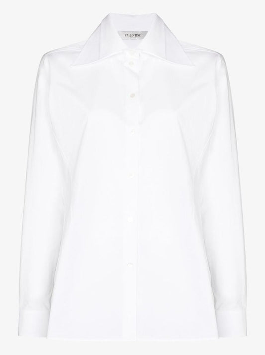 Oversized Collar Cotton Shirt