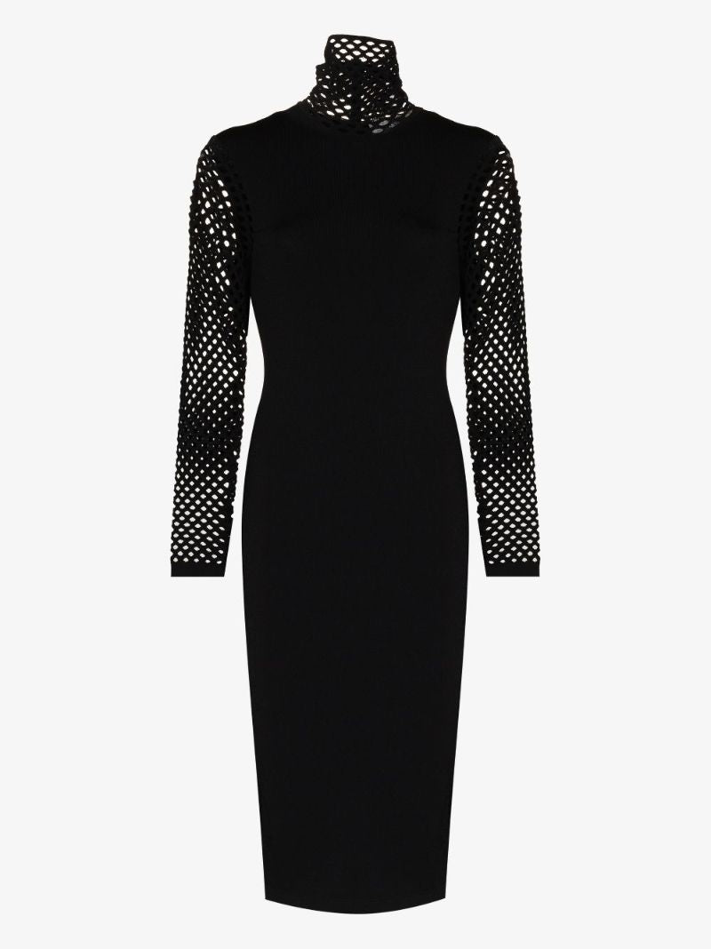 Cutout Turtleneck Midi Dress