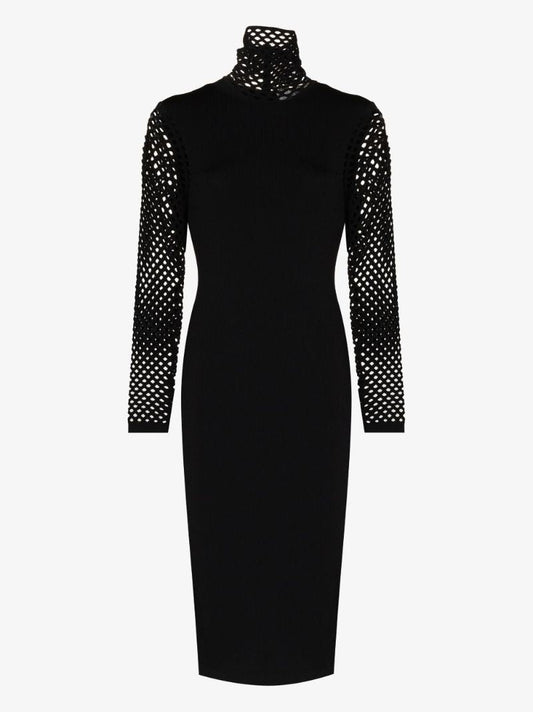 Cutout Turtleneck Midi Dress