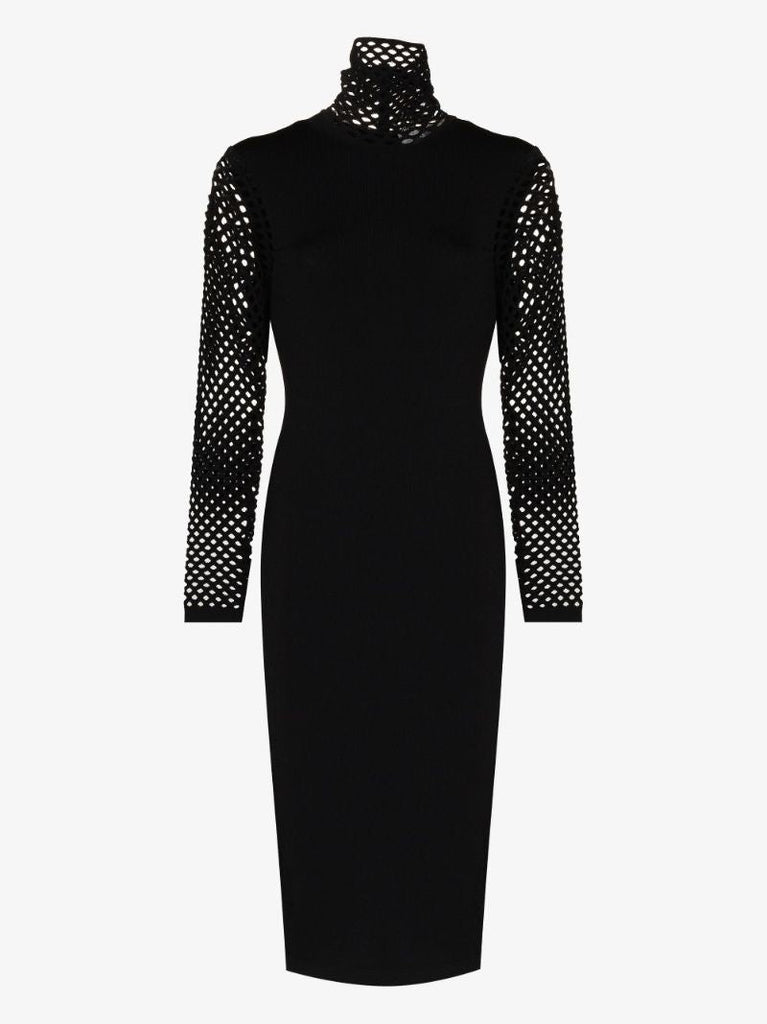 Cutout Turtleneck Midi Dress