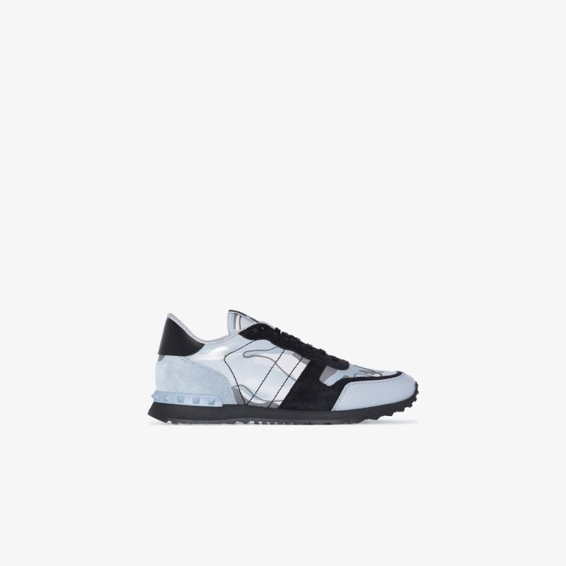 Blue Rockrunner Camouflage Low Top Sneakers