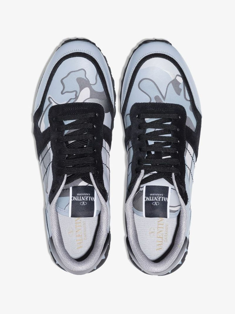 Blue Rockrunner Camouflage Low Top Sneakers