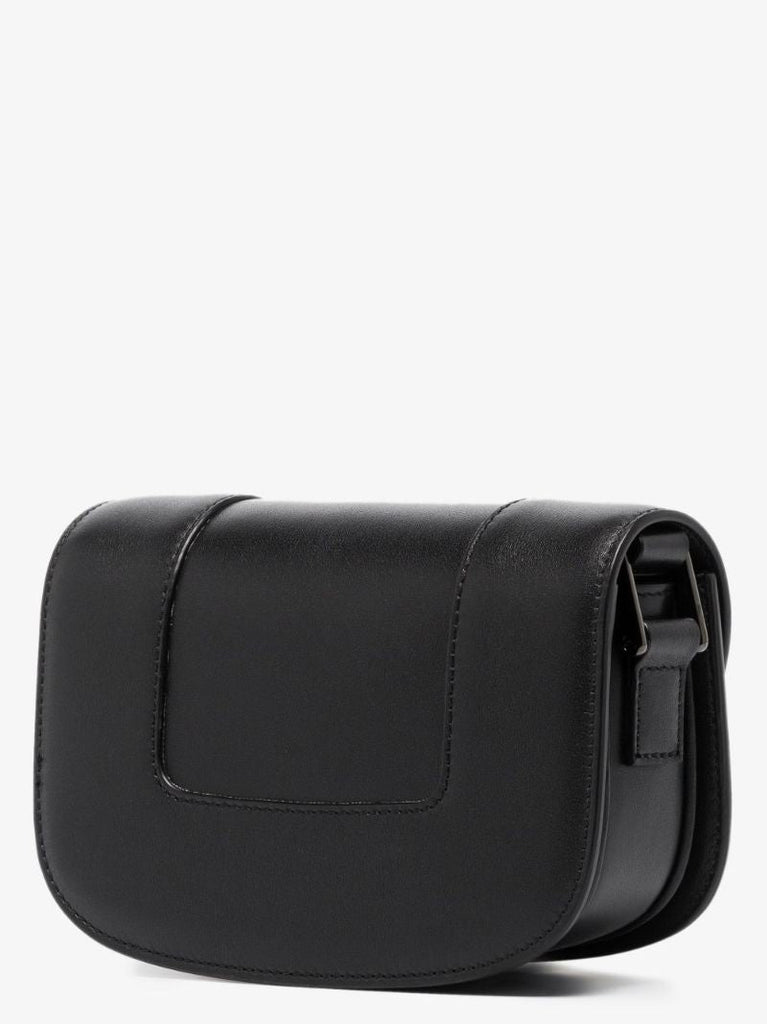 Black Supervee Small Leather Cross Body Bag