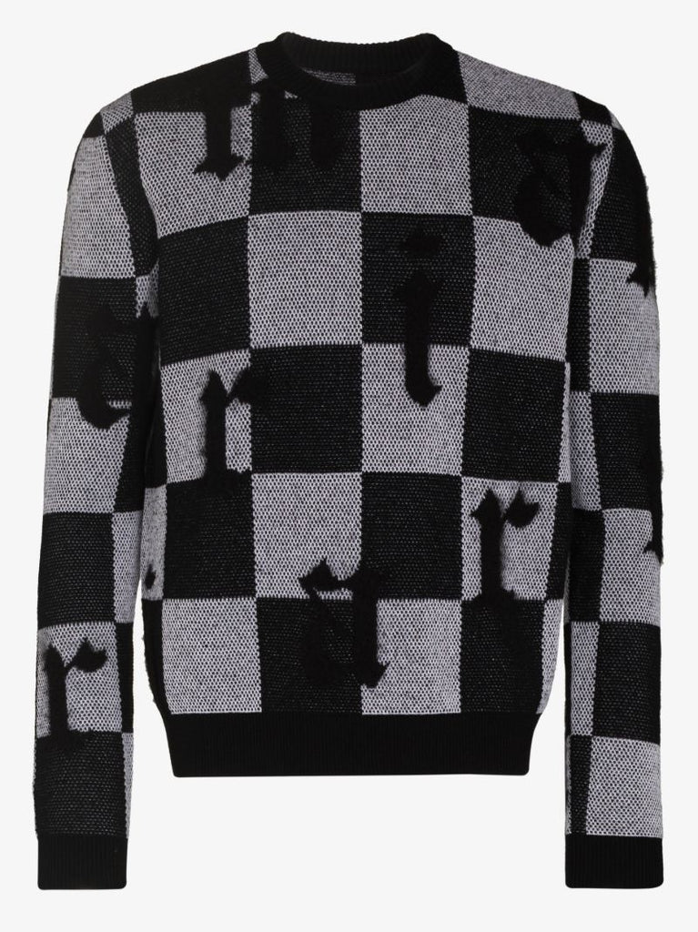 Checked Cashmere Sweater