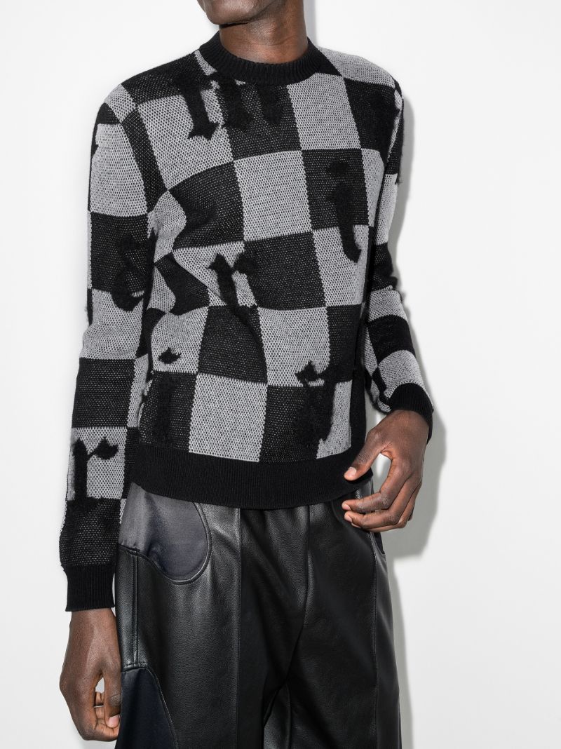Checked Cashmere Sweater
