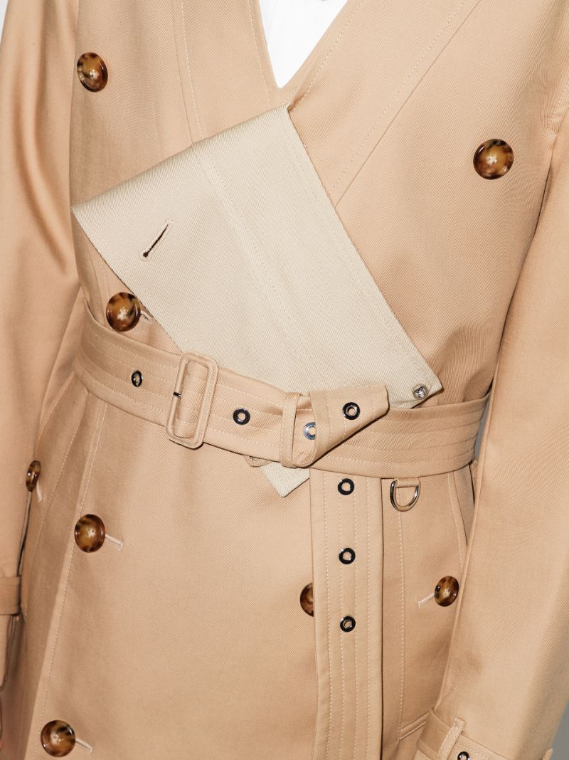 V-neck Trench Coat