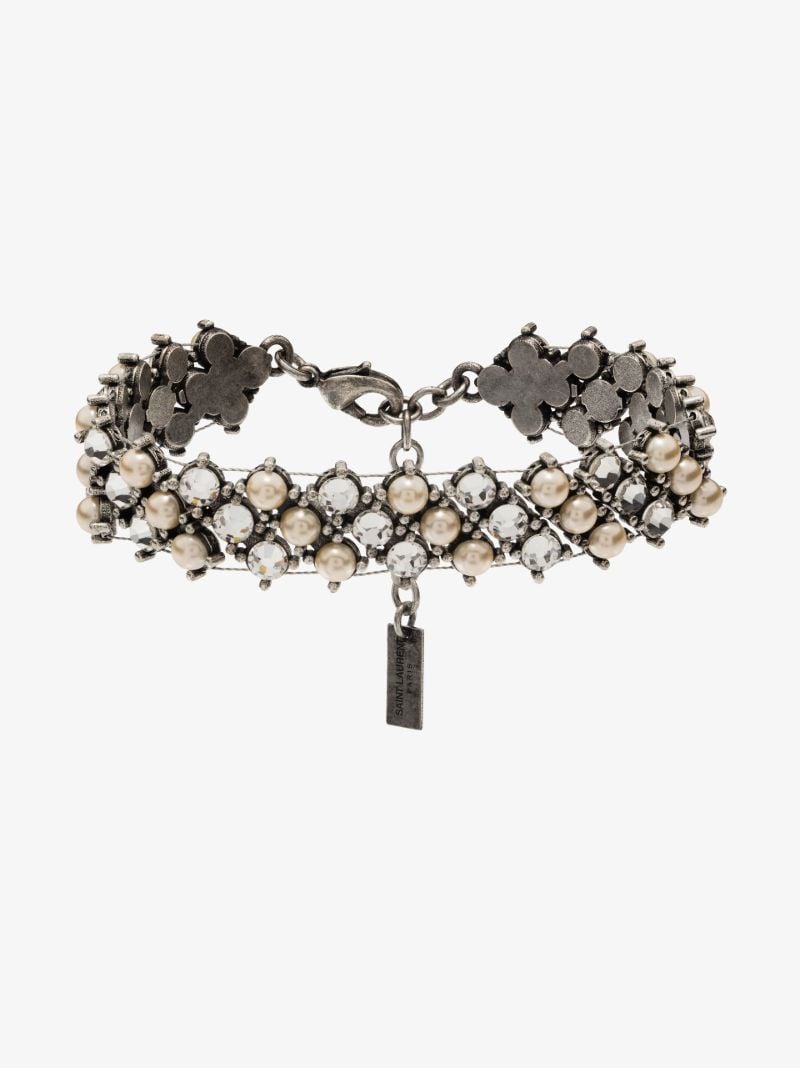 Silver-tone Crystal Bracelet