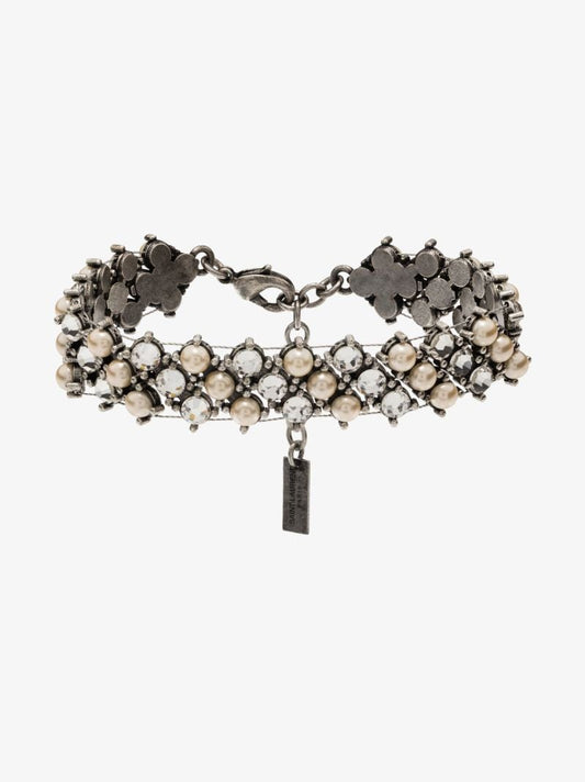 Silver-tone Crystal Bracelet