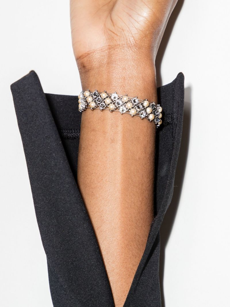 Silver-tone Crystal Bracelet