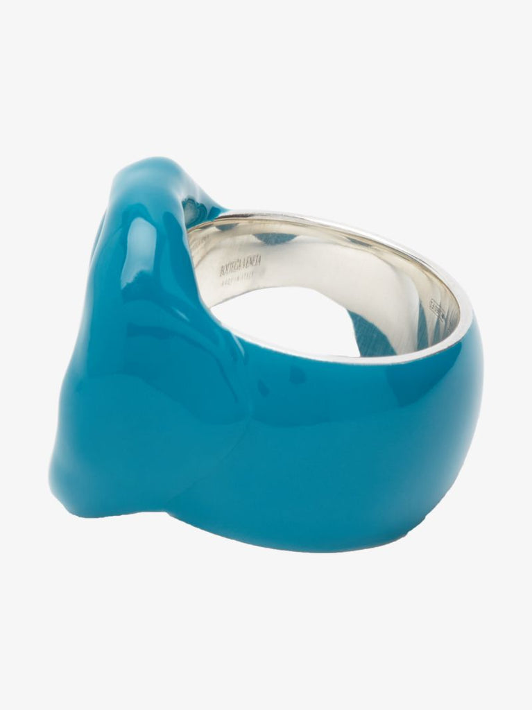 Sterling Silver Seal Enamel Signet Ring
