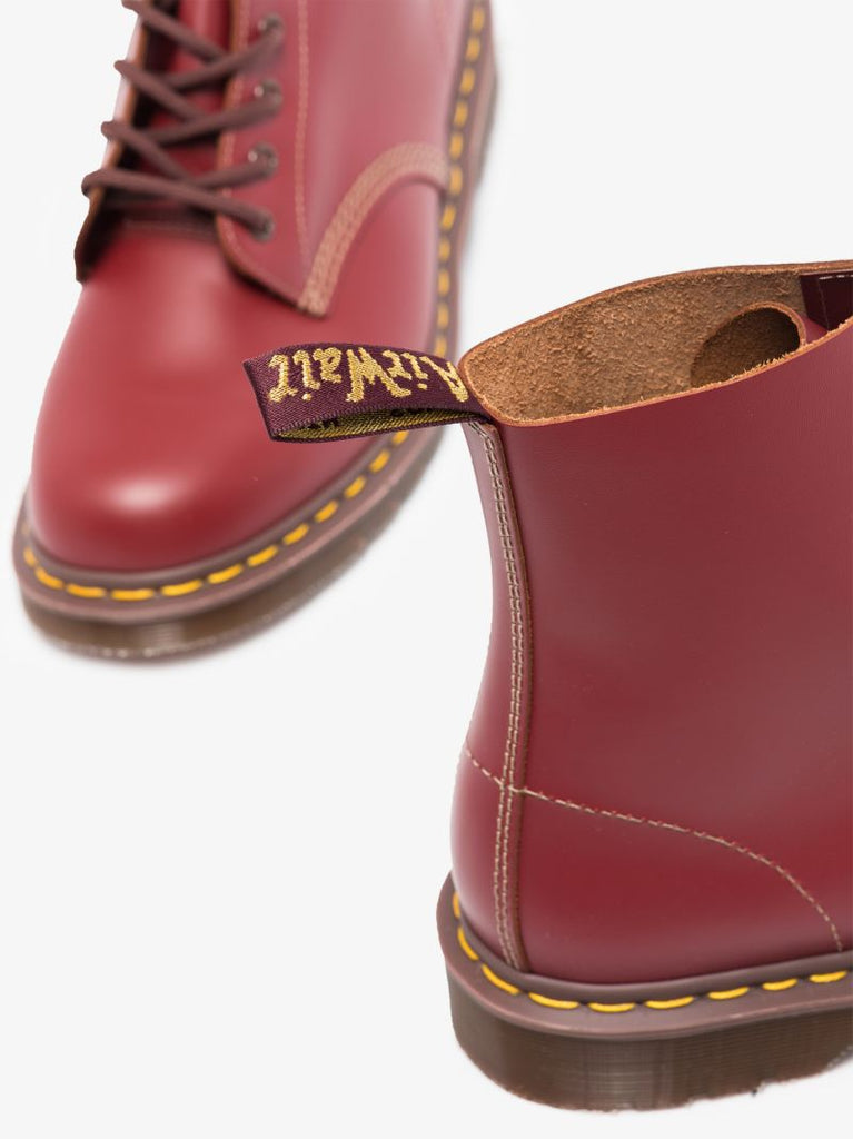 Red Vintage 1460 Leather Ankle Boots