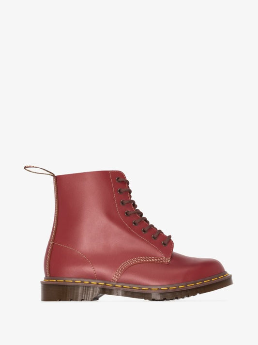 Red Vintage 1460 Leather Ankle Boots