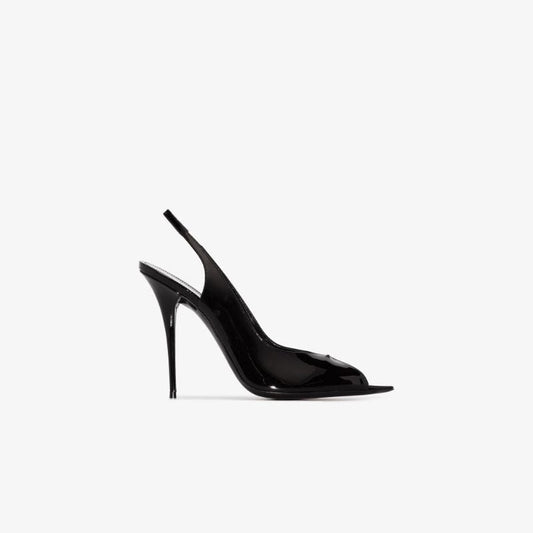 Black Lola 110 Patent Leather Sandals